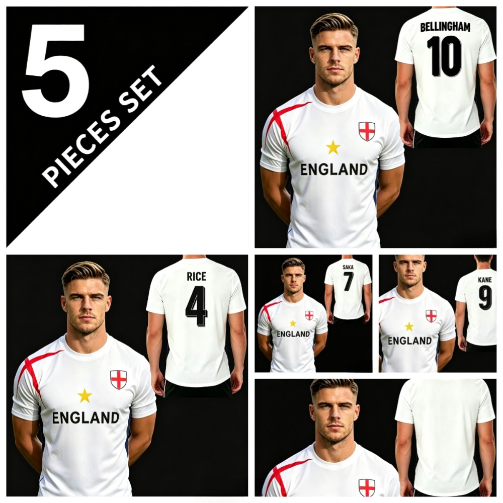 Badminton England - 2026年夏 イングランド代表サッカーユニフォーム Tシャツ 通気性速乾 ファッション メンズ＆レディース
