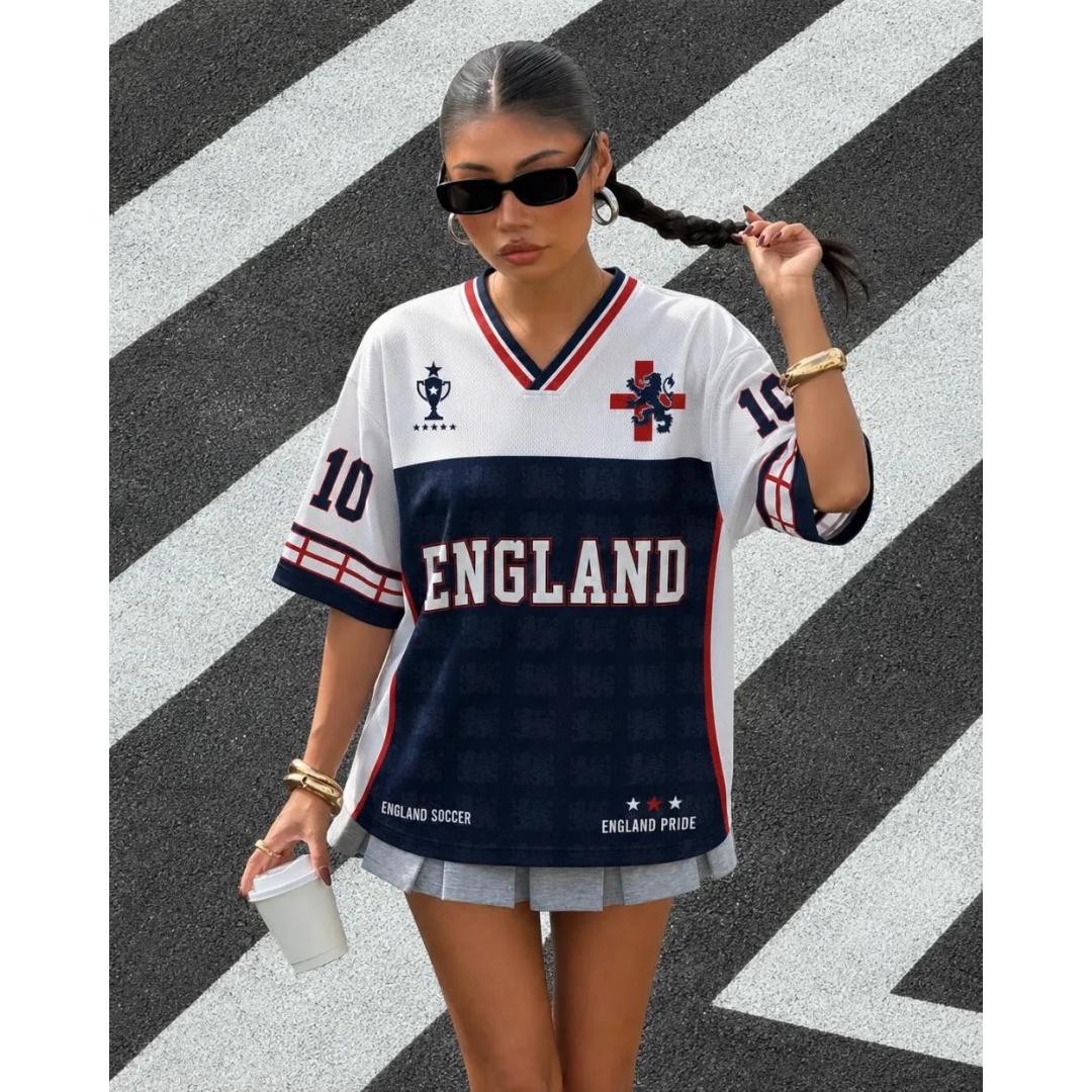Badminton England - 2026 イングランドサッカーシャツファンジャージイングランド代表チームシャツ夏のスポーツメンズ Tシャツ子供服 Tシャツ Y2k 女性