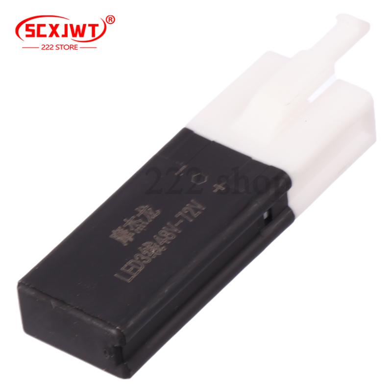 Badminton Flash - 48-72V 3ピン防水フラッシャーリレー IP67 オートバイ/スクーター用ウインカーLEDライト - ユニバーサルフィット