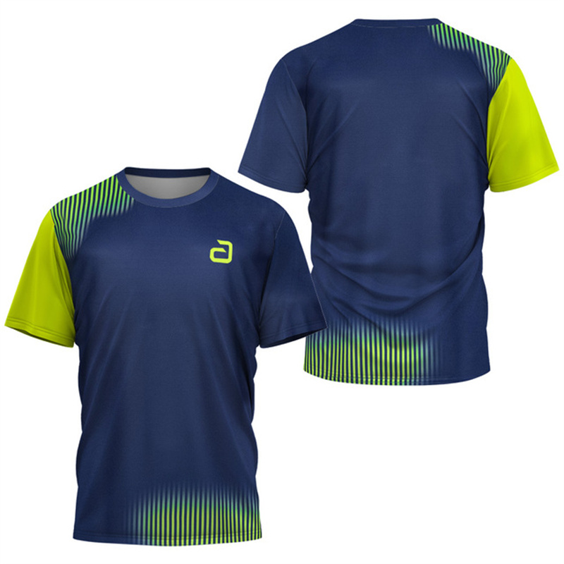 Badminton Aesthetic - 男性卓球 Tシャツアンダーカーレントパターンメンズサマーテニスバドミントン Tシャツトップ卓球クラブ速乾半袖
