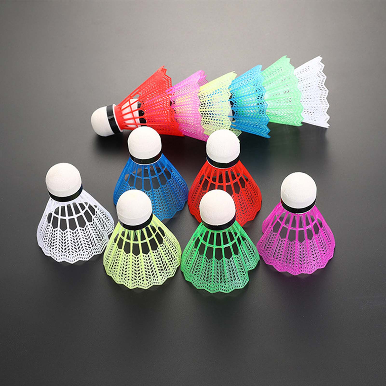 Badminton Fun Game - 12 個バドミントンプラスチック白バドミントン羽根実用的なデザイン楽しいレクリエーションゲームクラブパーティー庭に適した