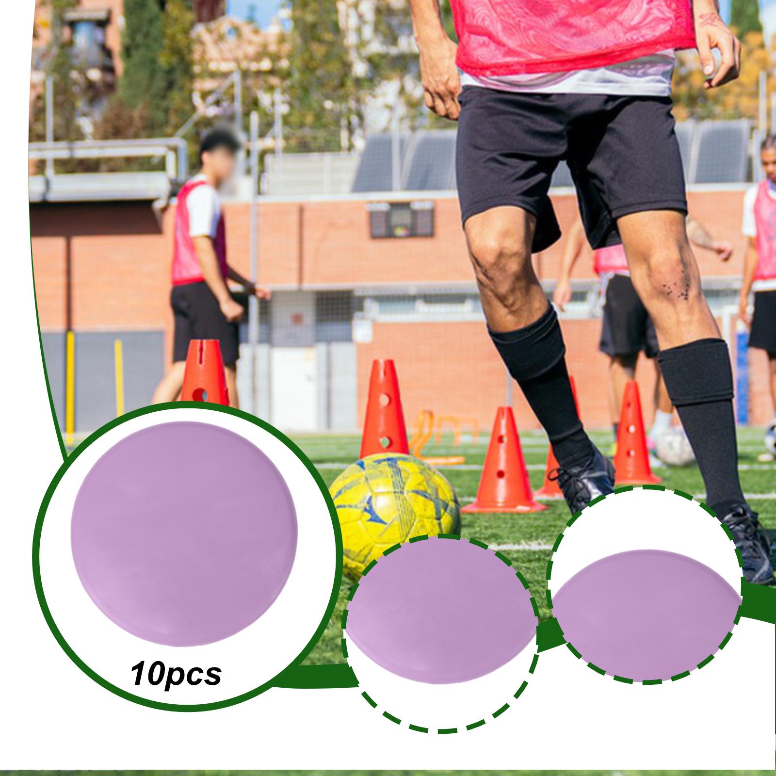Court Marker Cone - ポータブルフラットサッカーコーンTPE素材スポットマーカーコートマーカー（バスケットボール、サッカー、テニスのトレーニング用）