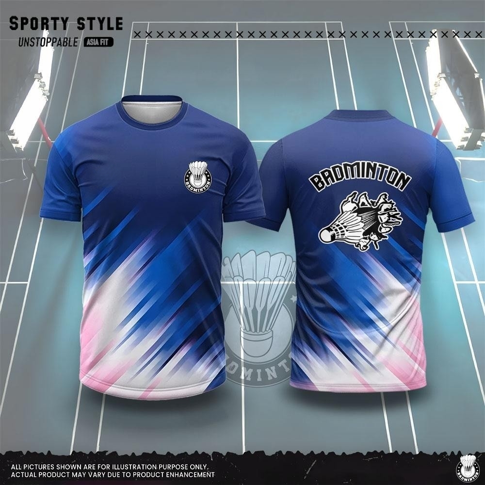 Badminton Aesthetic - メンズ服ファッション 3D プリントバドミントン Tシャツ夏通気性半袖メンズ Tシャツスポーツルーズ O
