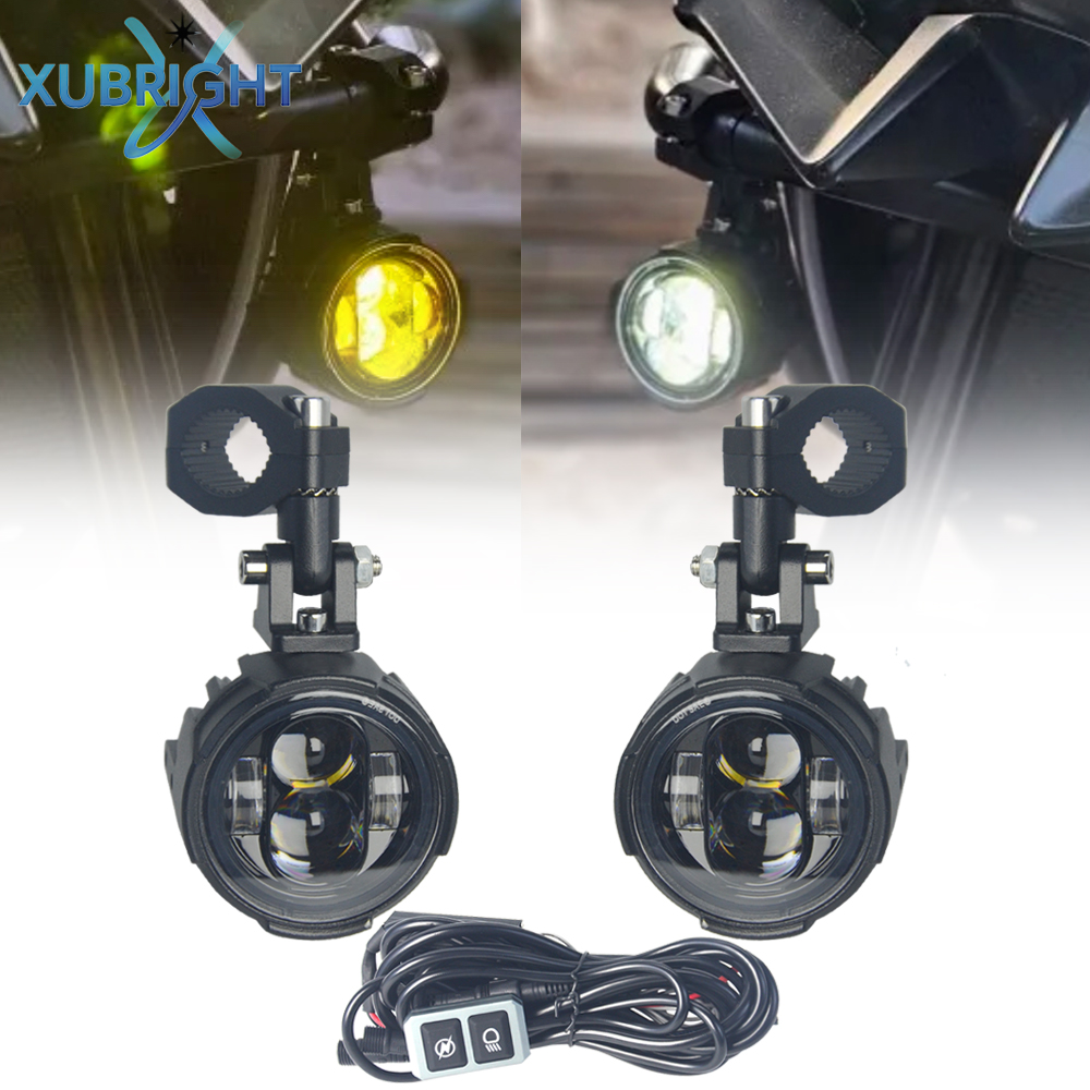 ペア100WオートバイヘッドライトフォグライトLED補助運転 - Badminton Flash のレビューと価格