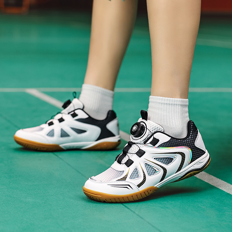 軽量で通気性のあるバドミントンシューズ、回転バックル付き男女 - Shoe Non Slip Badminton のレビューと価格