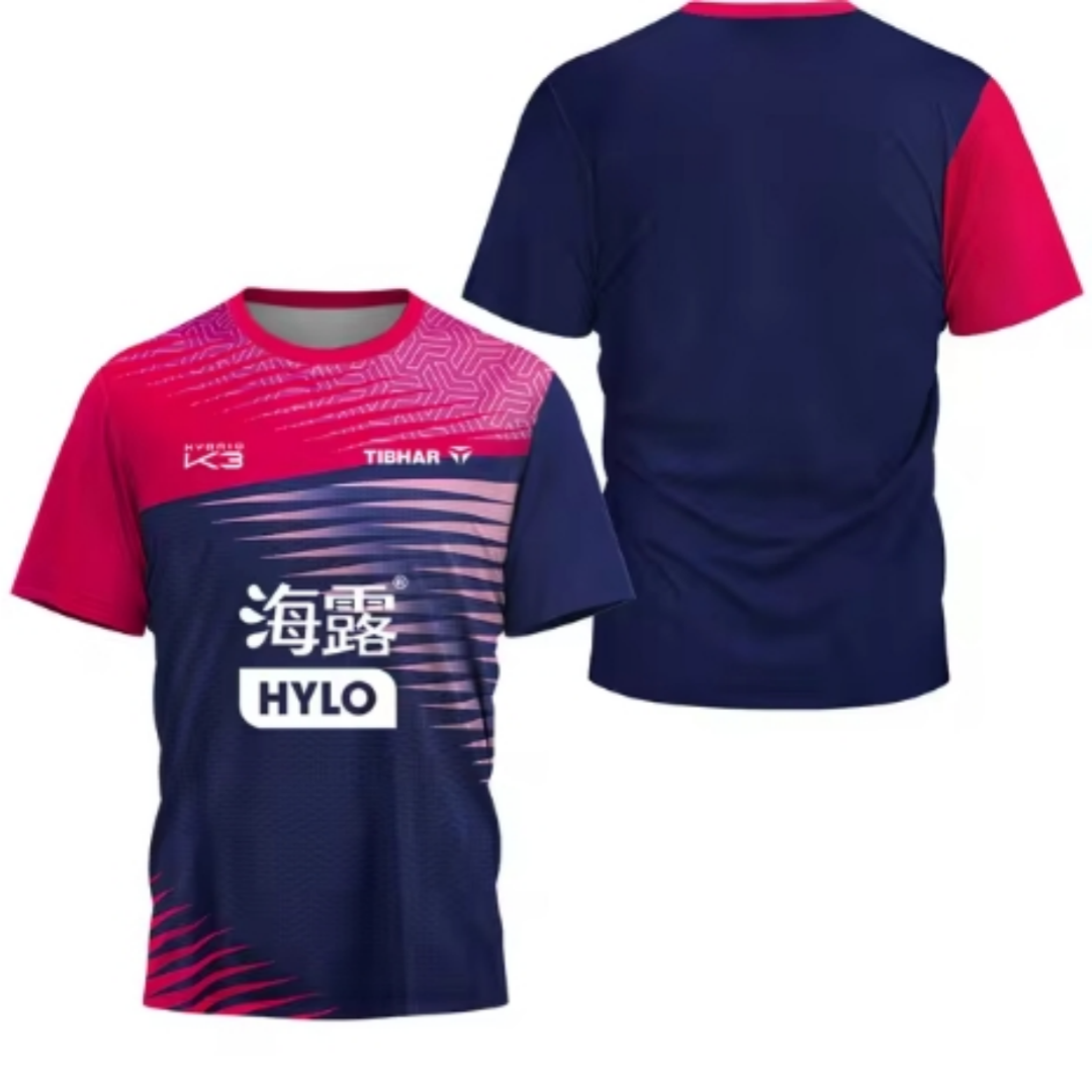 メンズ卓球Tシャツ,半袖,通気性,速乾性,三角形の断片,バド - Badminton Aesthetic のレビューと価格