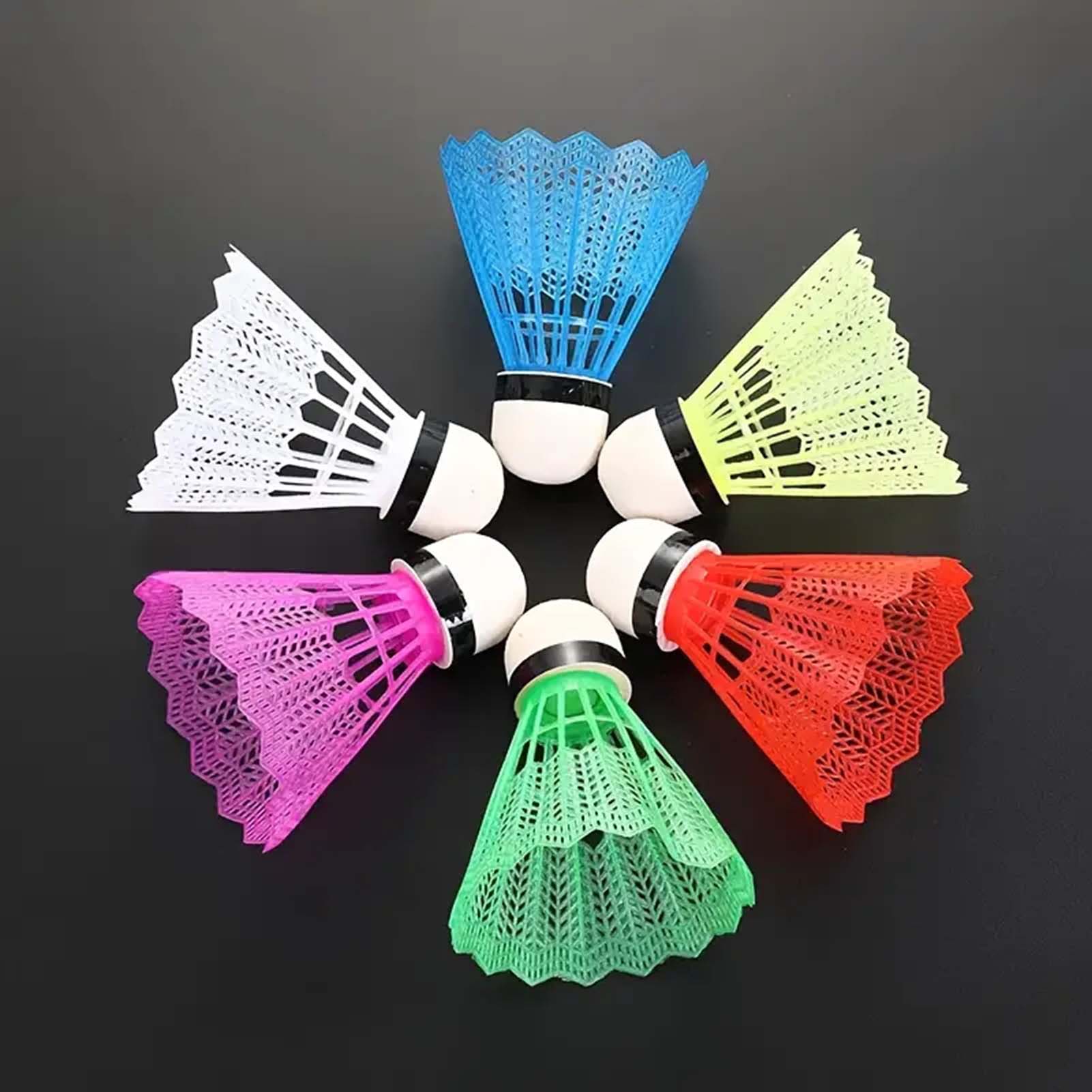12 個バドミントンプラスチック白バドミントン羽根実用的なデ - Badminton Fun Game のレビューと価格