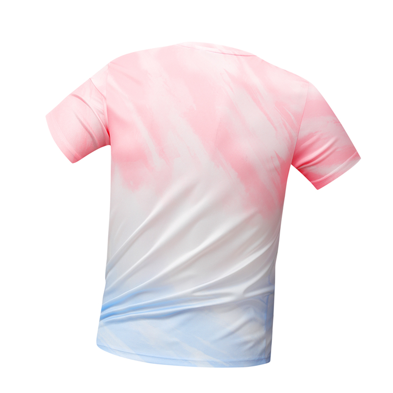 女性用 グラデーション 速乾性 スポーツ半袖トップス ワーク - Badminton Aesthetic のレビューと価格