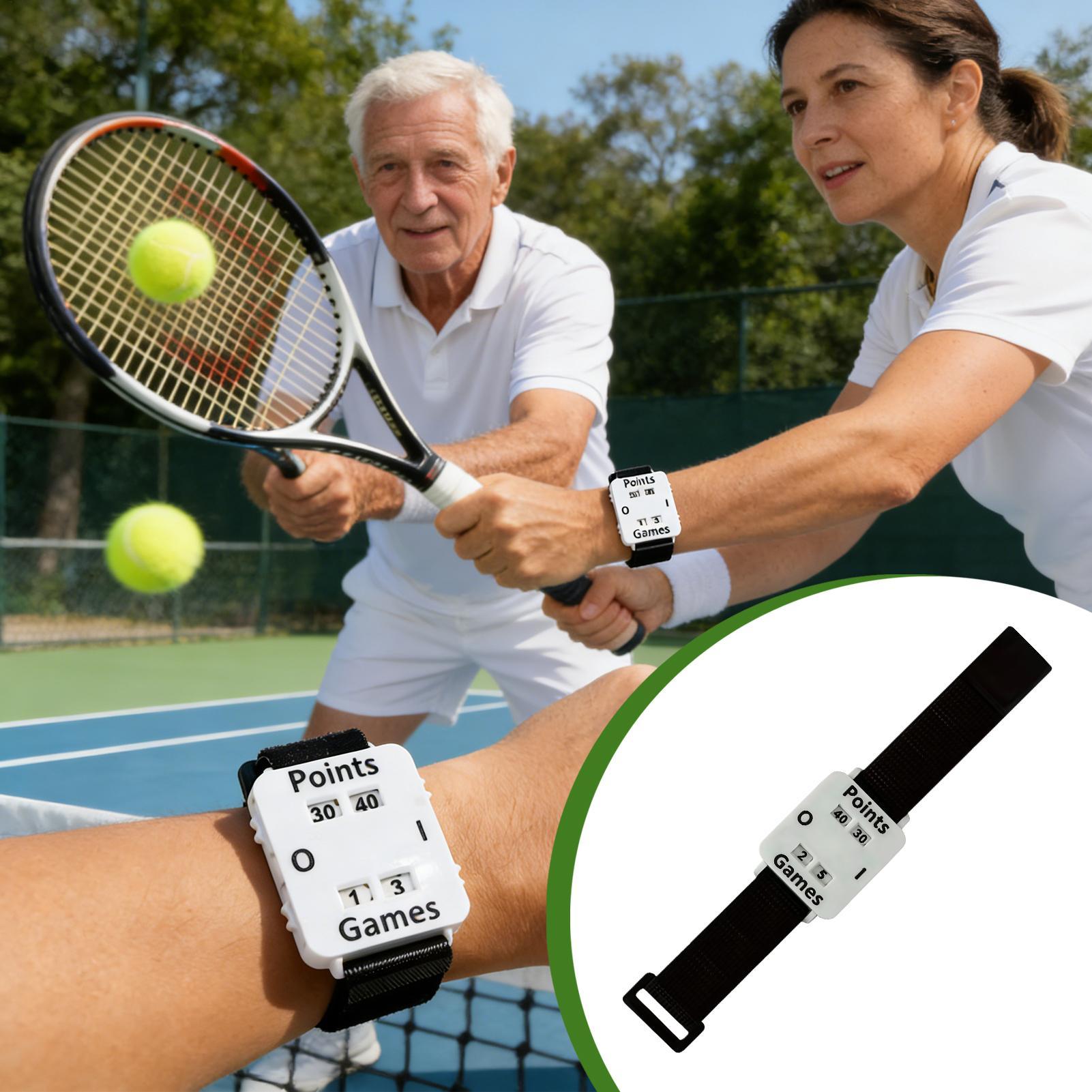 ポータブルクリケットテニスパデルスコアラーリストバンドインス - Badminton Score Counter のレビューと価格