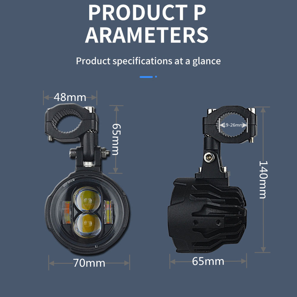 Eマーク付きバイク用ヘッドライトフォグランプLED補助走行灯 - Badminton Flash のレビューと価格
