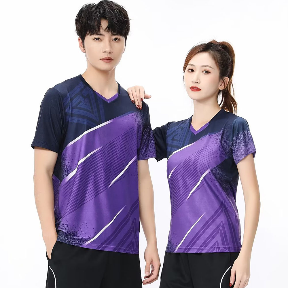 男性と女性のためのテニスTシャツ,半袖スポーツトップ,速乾性 - Badminton Aesthetic のレビューと価格