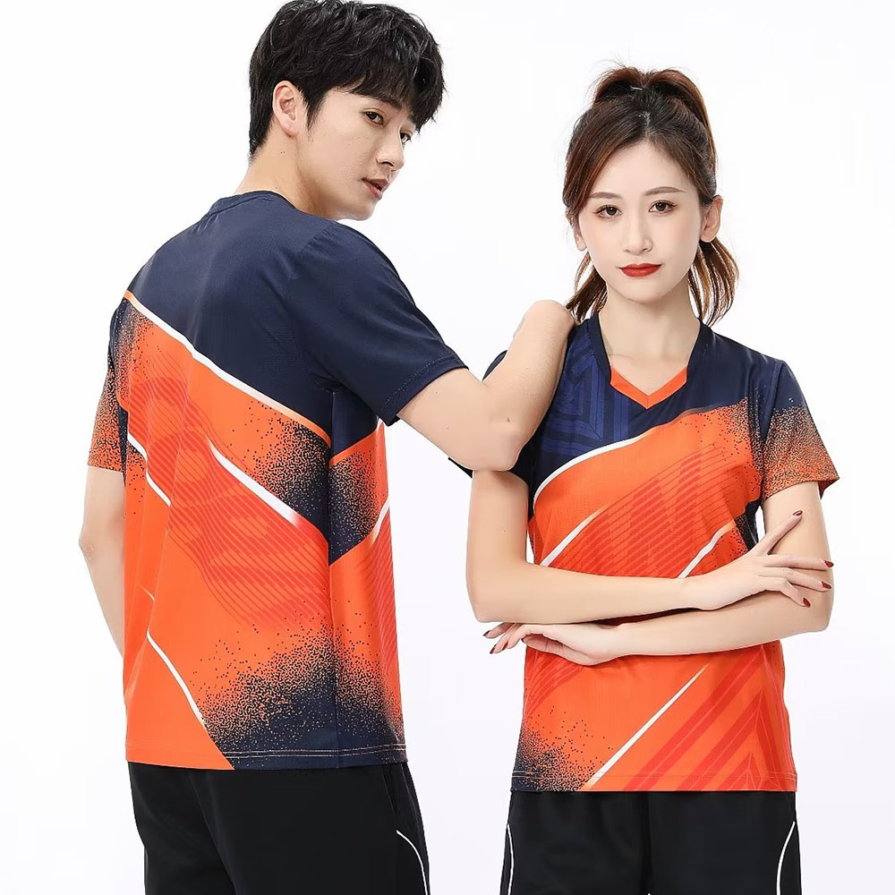 男性と女性のためのテニスTシャツ,半袖スポーツトップ,速乾性 - Badminton Aesthetic のレビューと価格