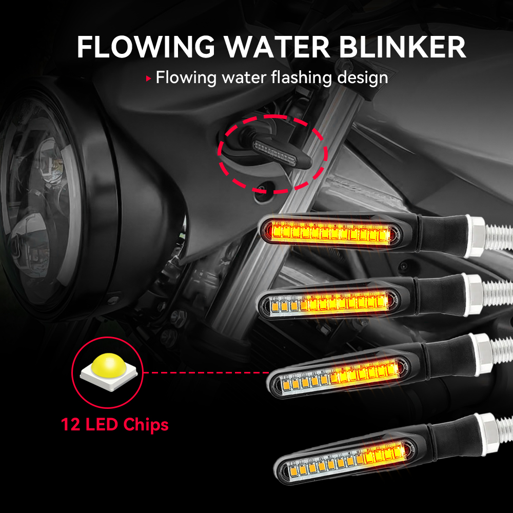 オートバイ LED ウインカー方向指示器点滅リアテールブレー - Badminton Flash のレビューと価格