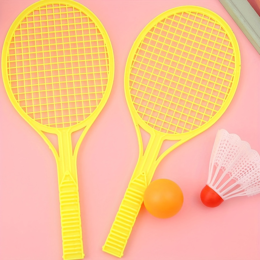 4 ピース/セットミニプラスチックバドミントン卓球ラケットセ - Badminton Fun Game のレビューと価格