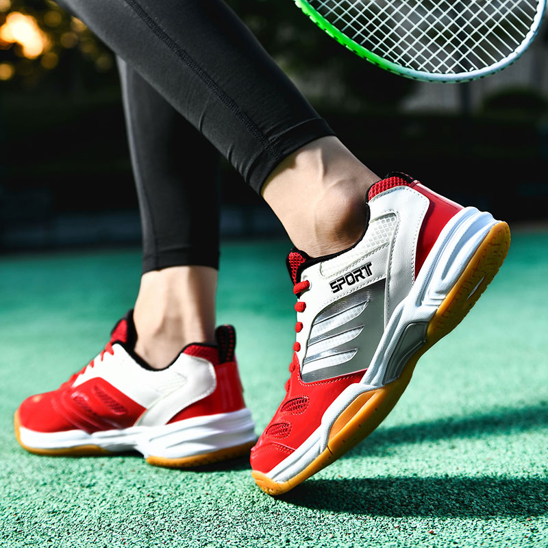 男女兼用プロテニス＆バドミントンシューズ、大型サイズ通気性メ - Shoe Non Slip Badminton のレビューと価格