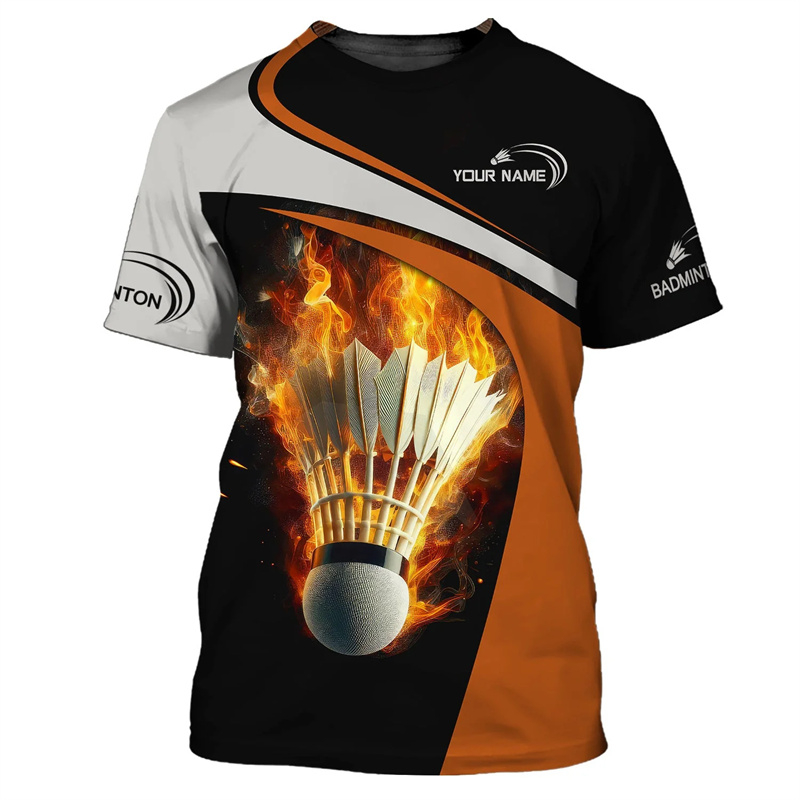 バドミントンスポーツ Tシャツ紳士服クール小説 3D プリン - Badminton Aesthetic のレビューと価格