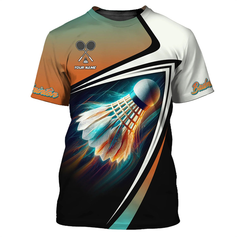 バドミントンスポーツ Tシャツ紳士服クール小説 3D プリン - Badminton Aesthetic のレビューと価格