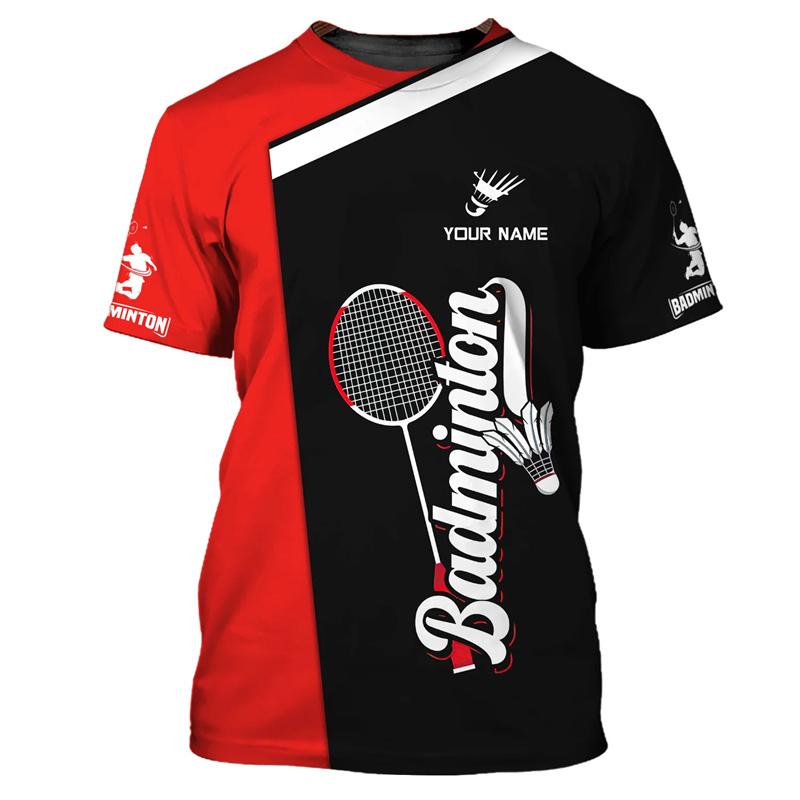 バドミントンスポーツ Tシャツ紳士服クール小説 3D プリン - Badminton Aesthetic のレビューと価格
